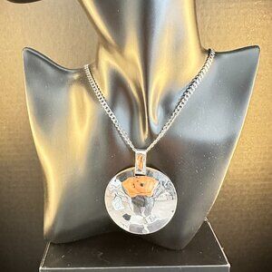 🌍✨ ONE WORLD DESIGN STERLING SILVER DISC PENDANT ✨🌍